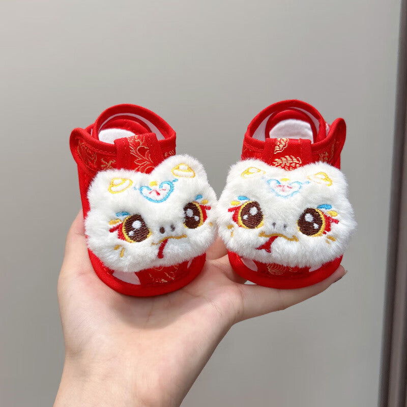 Baby Red Soft Sole Summer Sandals for 0–12 Months