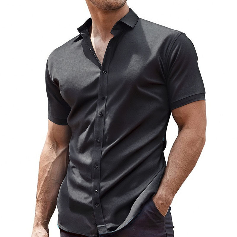 Men's Four Way Stretch Anti Wrinkle Short Sleeve Shirt Plus Size