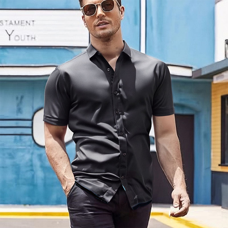 Men's Four Way Stretch Anti Wrinkle Short Sleeve Shirt Plus Size