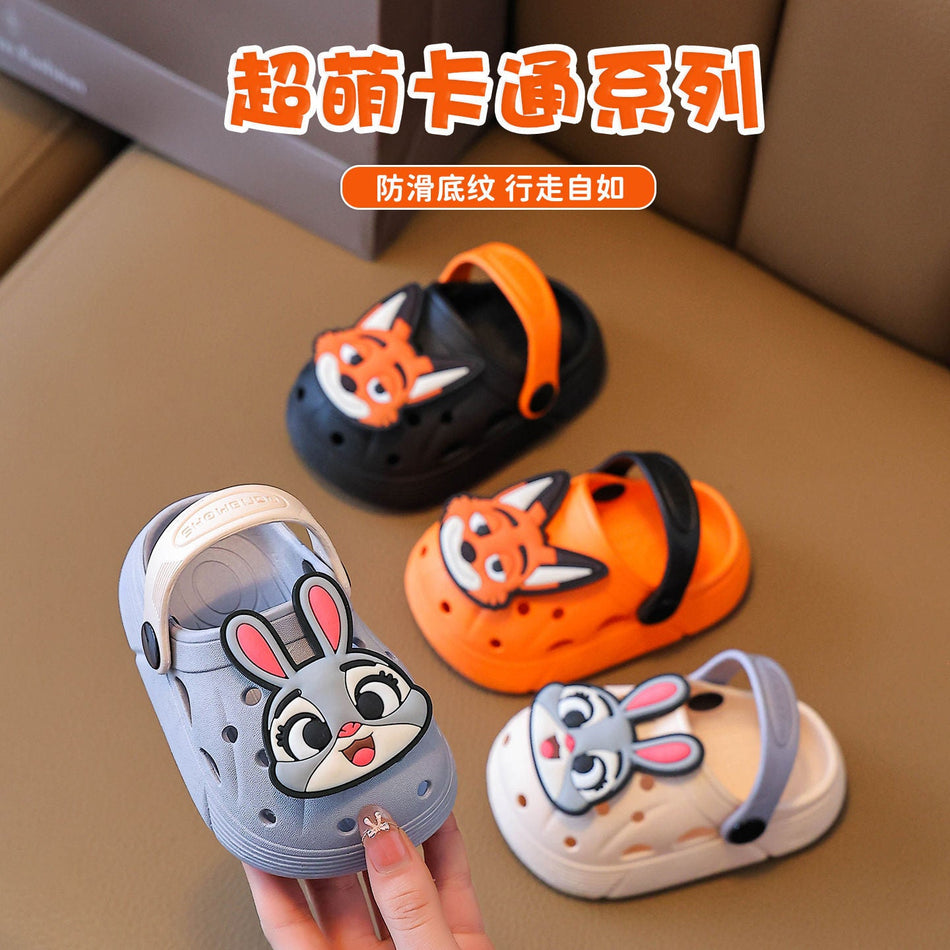 Kids' Cartoon Animal Non-Slip Beach Clogs