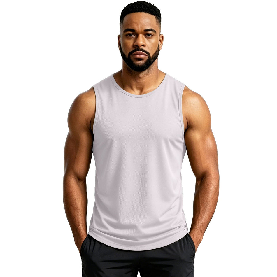 Men's Quick-Dry Sleeveless Fitness Tank Top Breathable Loose Fit