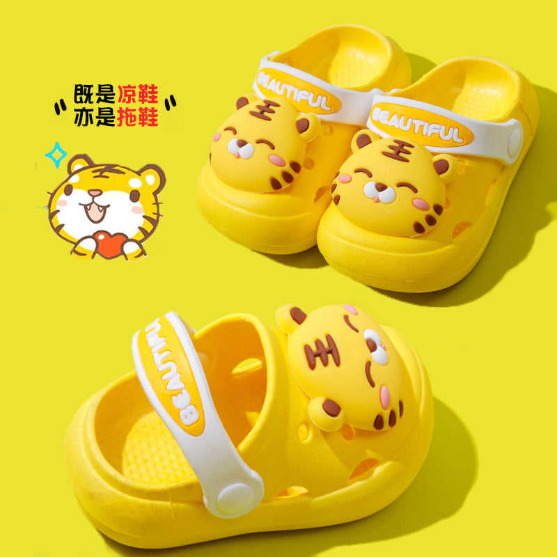 Kids' Cartoon Closed-Toe Non-Slip Clog Slippers
