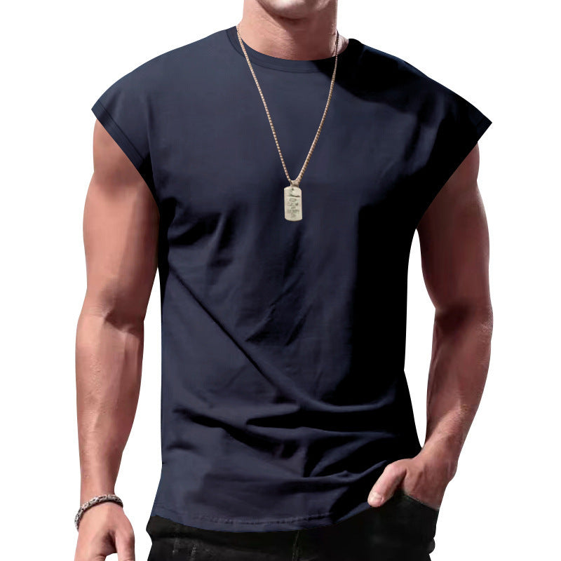Men's Loose Fit Sleeveless Fitness Vest Breathable Casual Tank