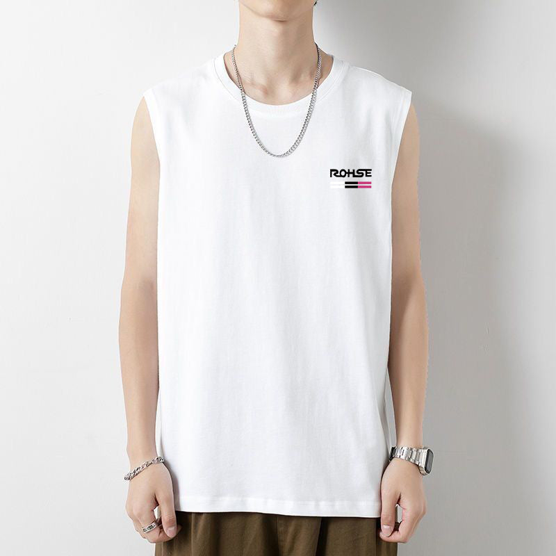 Men's Quick Dry Loose Fit Sleeveless Sports Vest Round Neck