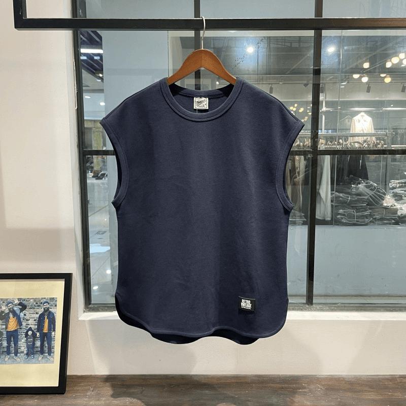 Men's Solid Color Waffle Sleeveless Sports Vest Casual Fit