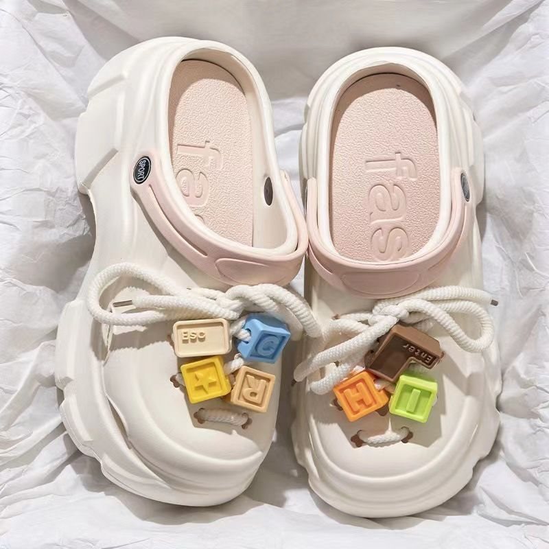 Women's Closed-Toe Platform Clogs for Summer Outdoor Wear