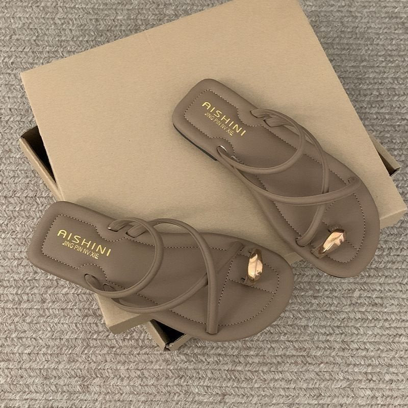 Women's French Style Roman Slip-On Flat Sandals
