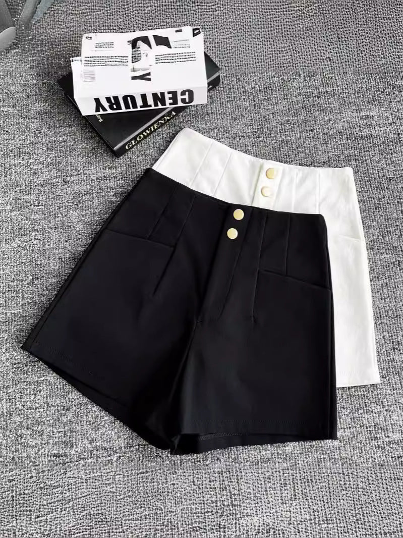 Women's High-Waist A-Line Tailored Casual Shorts