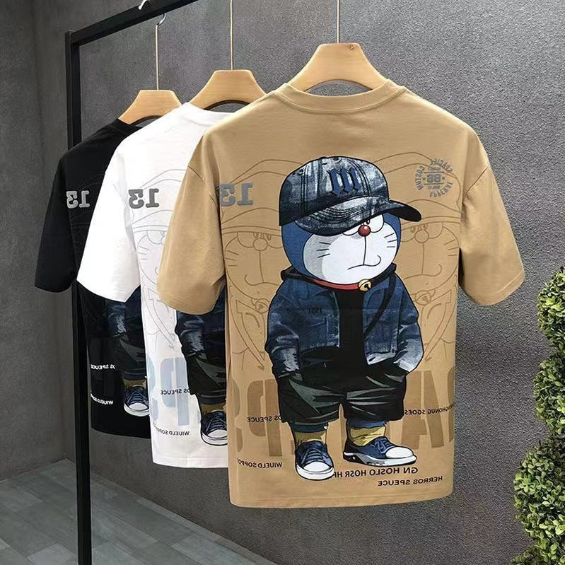 Premium Printed Men's Short Sleeve Cartoon T-Shirt for Summer