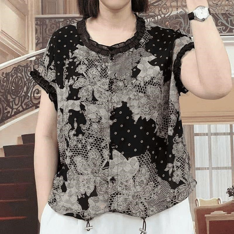 Women's Lightweight Printed Loose Fit Short Sleeve T-Shirt