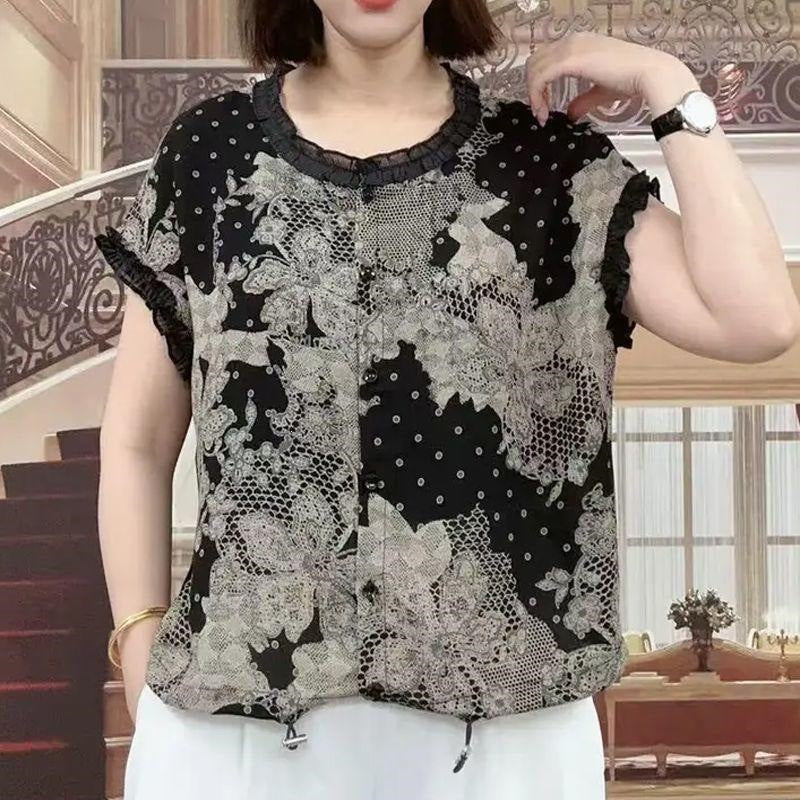 Women's Lightweight Printed Loose Fit Short Sleeve T-Shirt