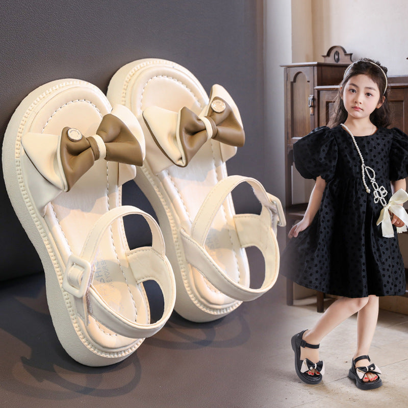 Girls' Bow Princess Soft Sole Beach Sandals
