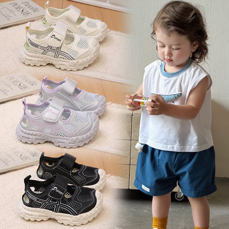 Kids' Closed-Toe Soft Sole Breathable Sports Sandals