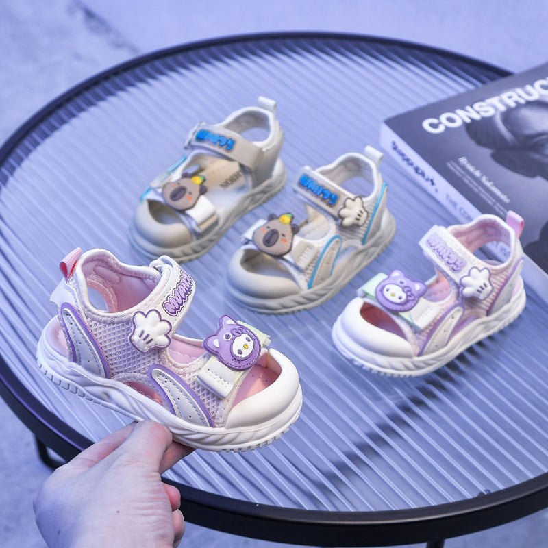 Toddler Cartoon Toe-Protecting Lightweight Summer Sandals