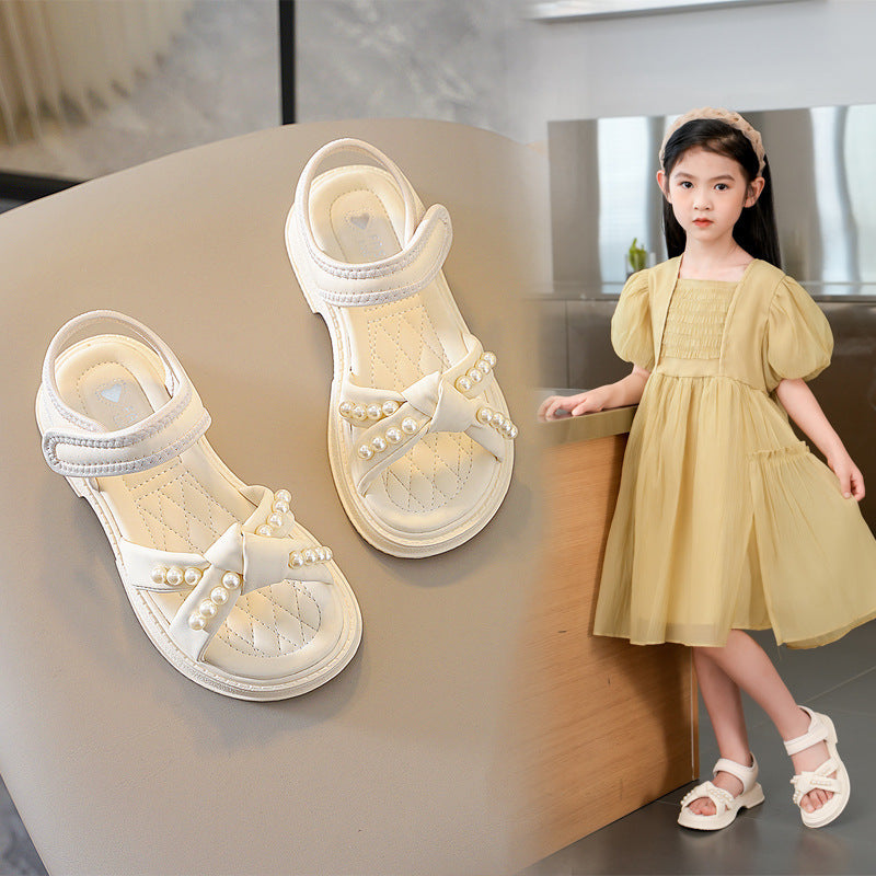 Girls' Pearl Princess Soft Sole Beach Sandals
