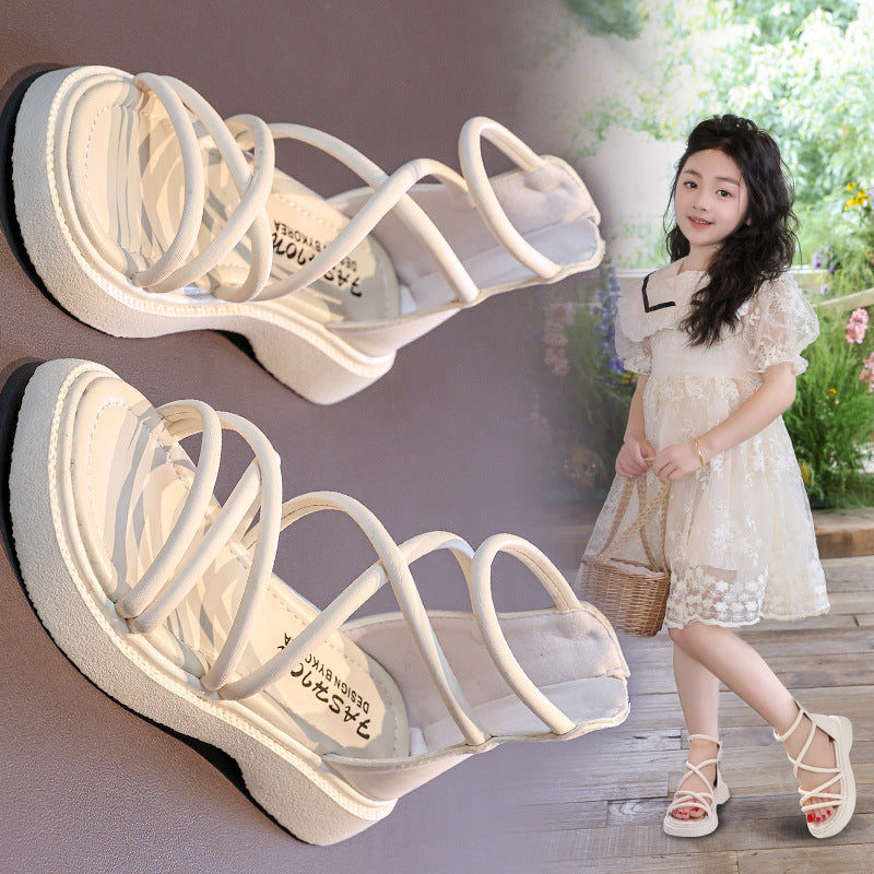Girls' Fairy High-Top Roman Princess Beach Sandals