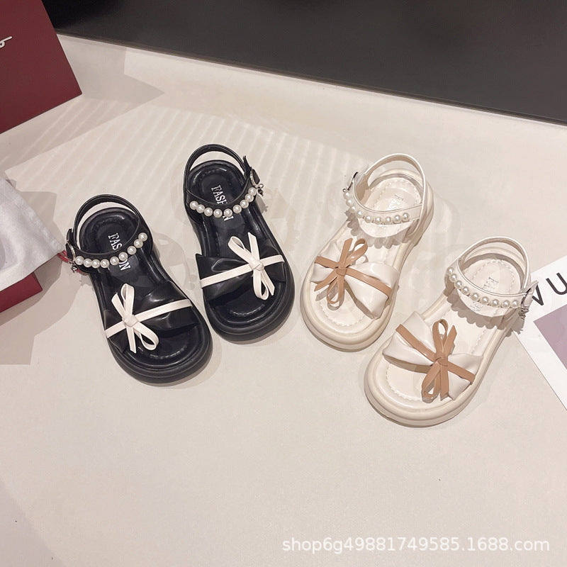 Girls' Soft Sole Princess Beach Sandals for Older Kids