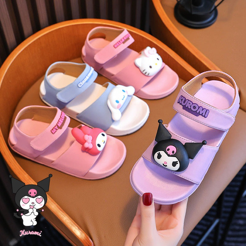 Kuromi Soft Sole Non-Slip Girls' Beach Sandals