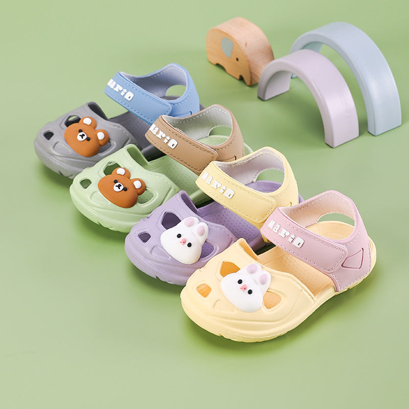 Baby Girls' Cartoon Flower Non-Slip Sandals
