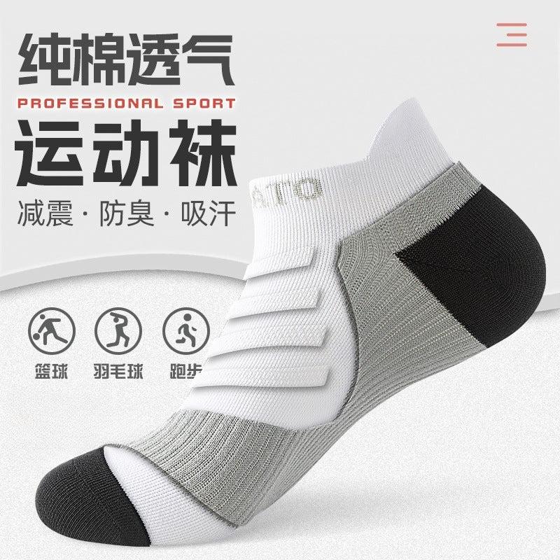 Men's Pure Cotton Sports Socks for Running & Badminton