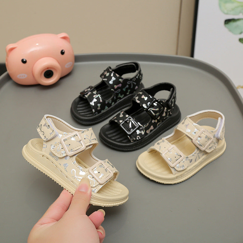 Girls' Leather Soft Sole Non-Slip Princess Sandals