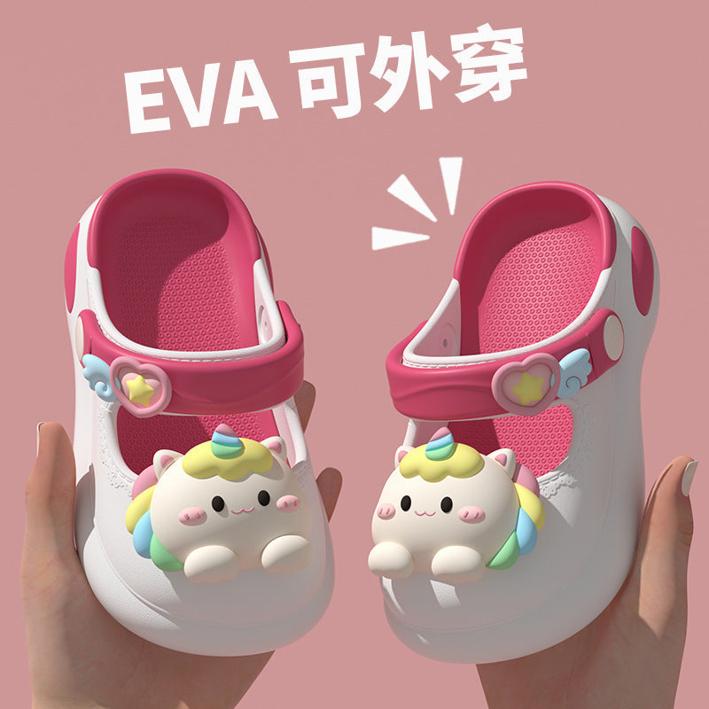 Girls' Unicorn Anti-Collision Non-Slip Slippers