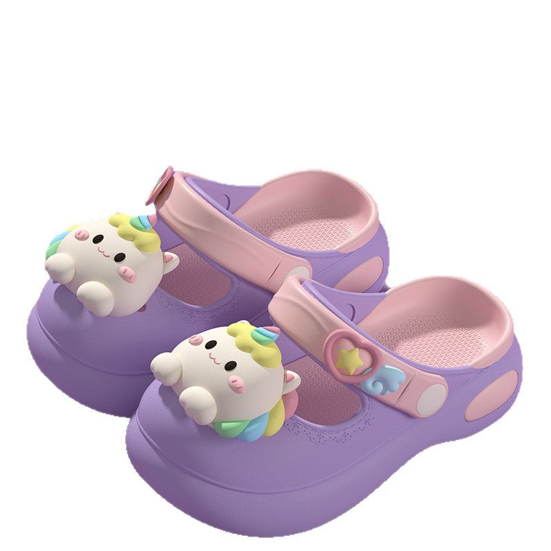 Girls' Unicorn Anti-Collision Non-Slip Slippers