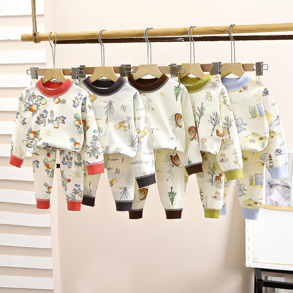 Kids' Seamless Pure Cotton Pajama & Homewear Set