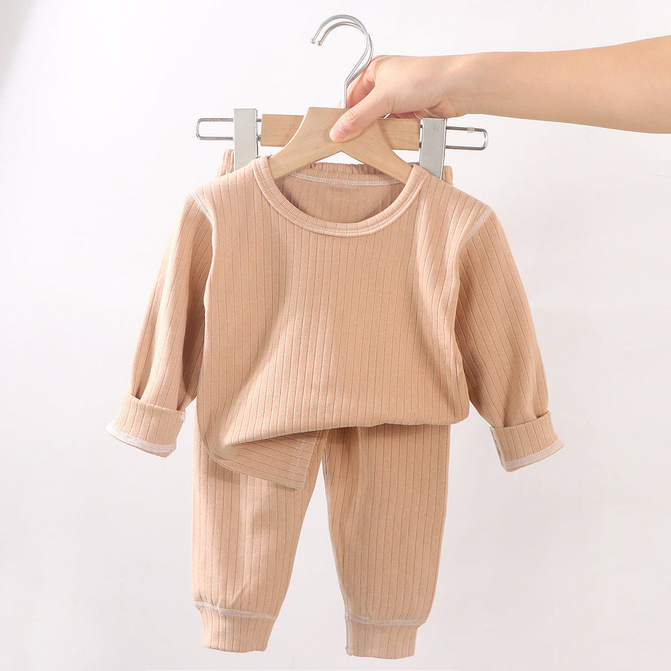 Kids' Seamless Cotton Thermal Pajama & Base Layer Set