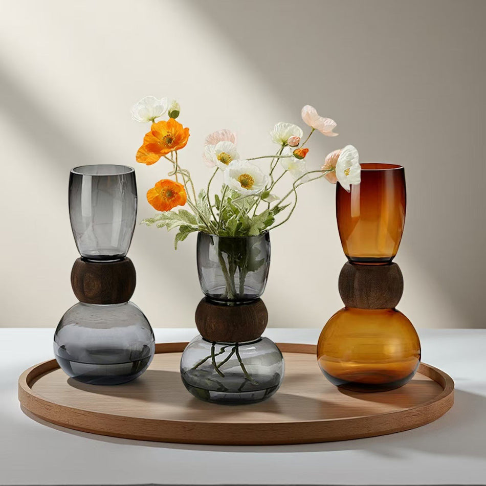 Creative Light Luxury Glass Vase for Floral & Home Table Décor
