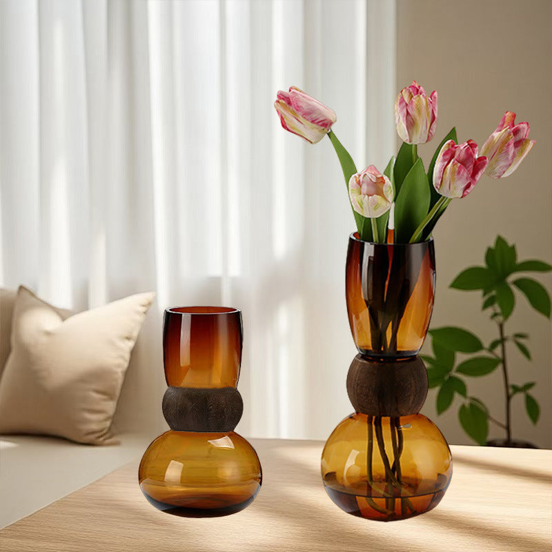 Creative Light Luxury Glass Vase for Floral & Home Table Décor