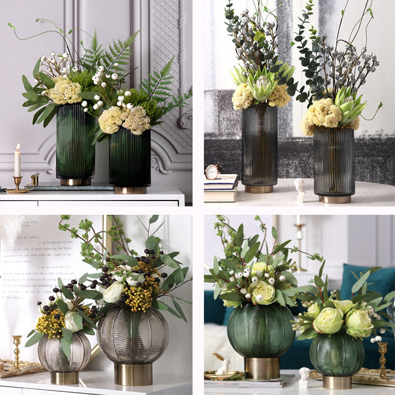 Modern Transparent Glass Vase for Nordic Home Table Décor