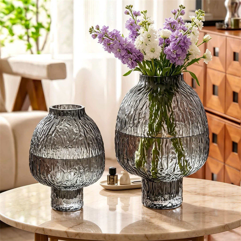 Wabi-Sabi Mushroom Glass Vase for Elegant Table & Home Décor