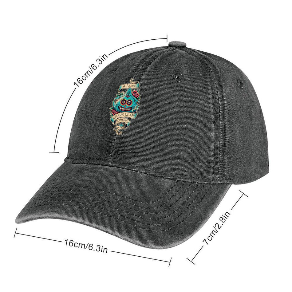Slime Command Sugar Skull Print Retro Adjustable Baseball Cap