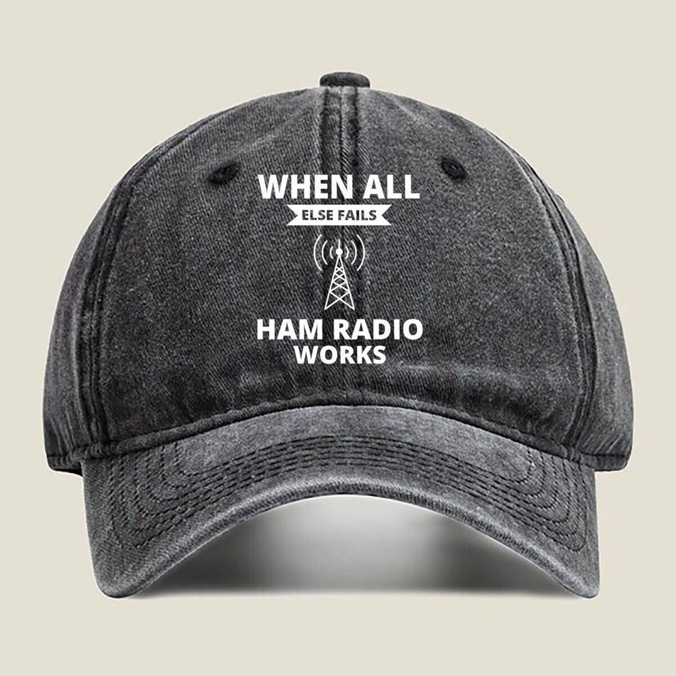 Ham Radio Retro Print Adjustable Unisex Baseball Cap