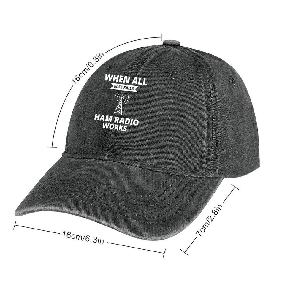 Ham Radio Retro Print Adjustable Unisex Baseball Cap