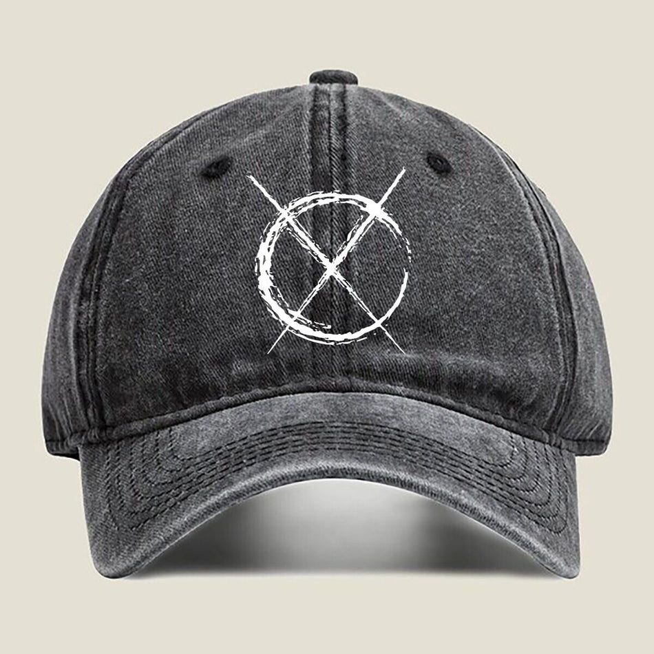 Anarchy X Inspired White Symbol Print Unisex Luxury Bucket Hat