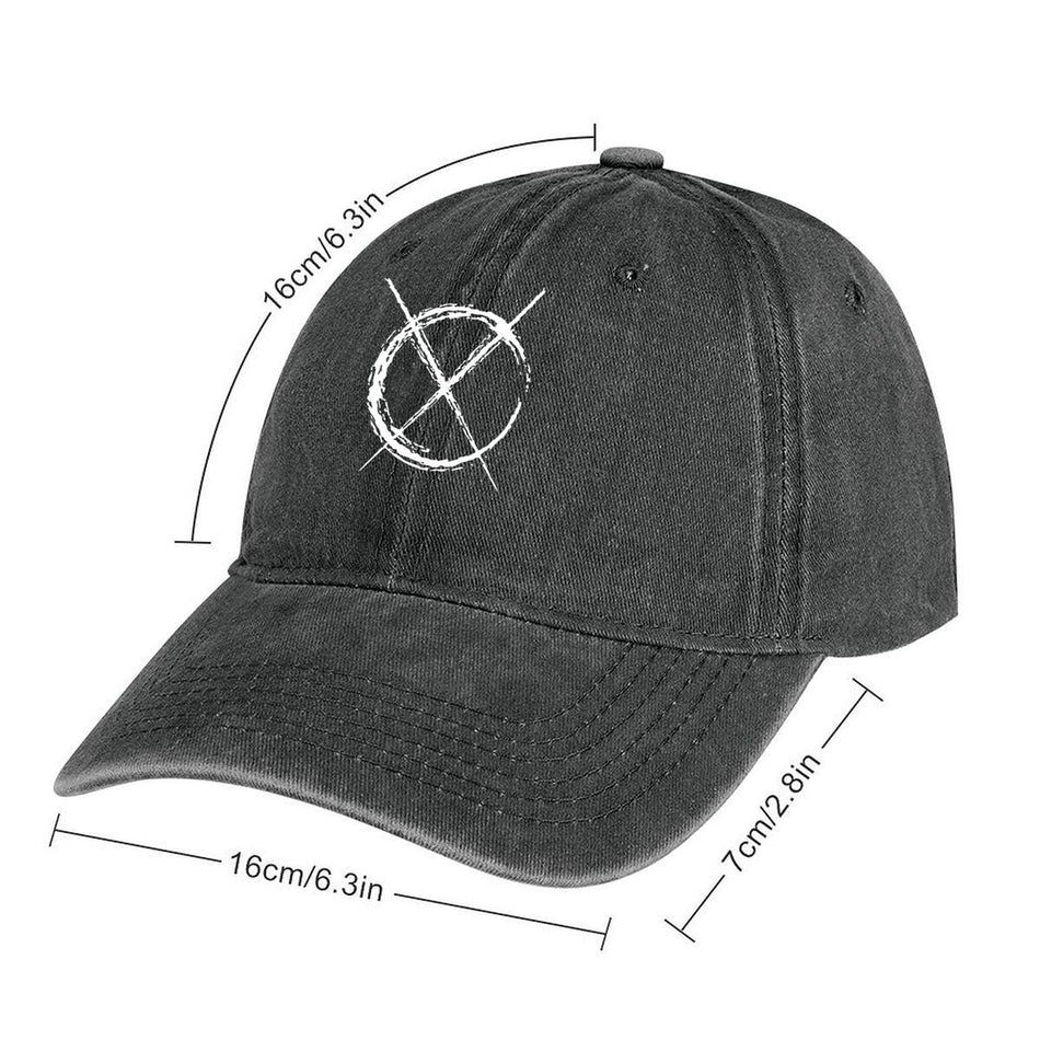 Anarchy X Inspired White Symbol Print Unisex Luxury Bucket Hat