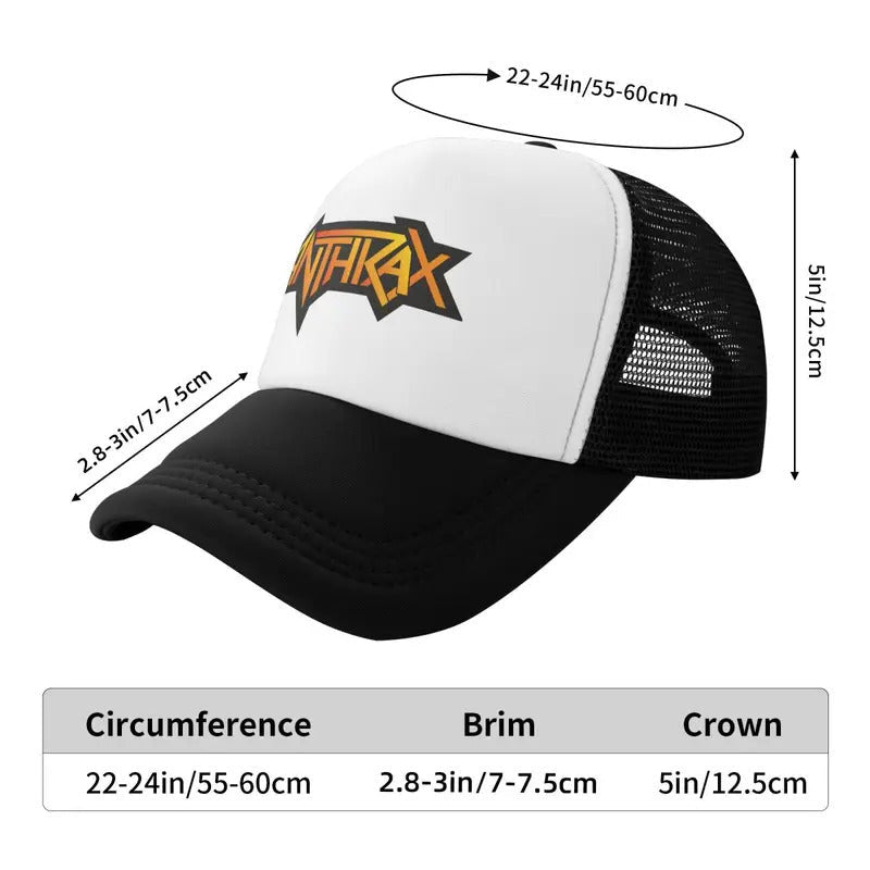 Anthrax Band Sport Mesh Trucker Baseball Cap for Adults