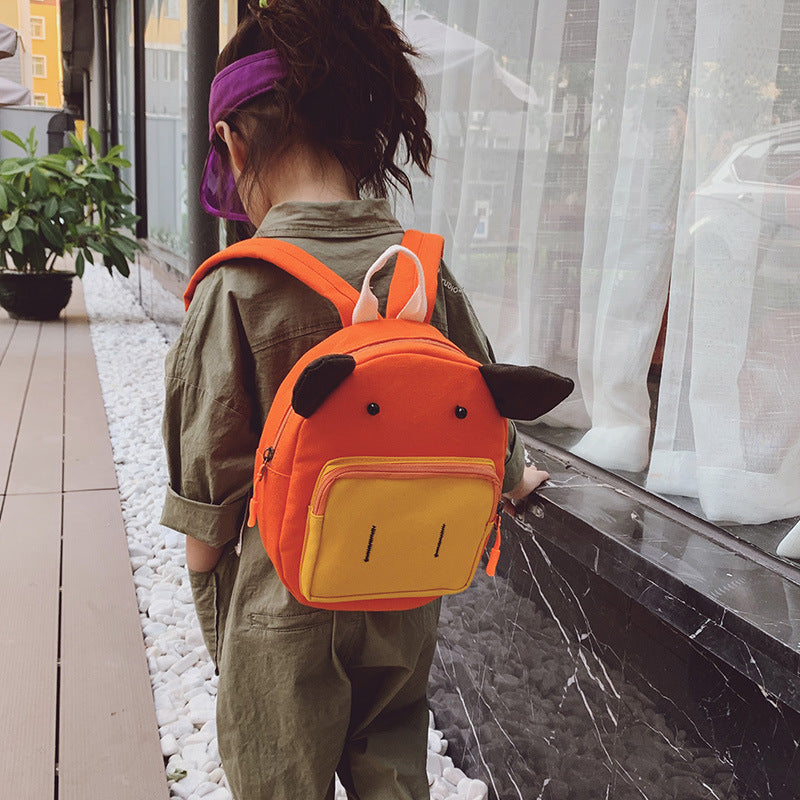 Cartoon Canvas Kids Kindergarten Backpack