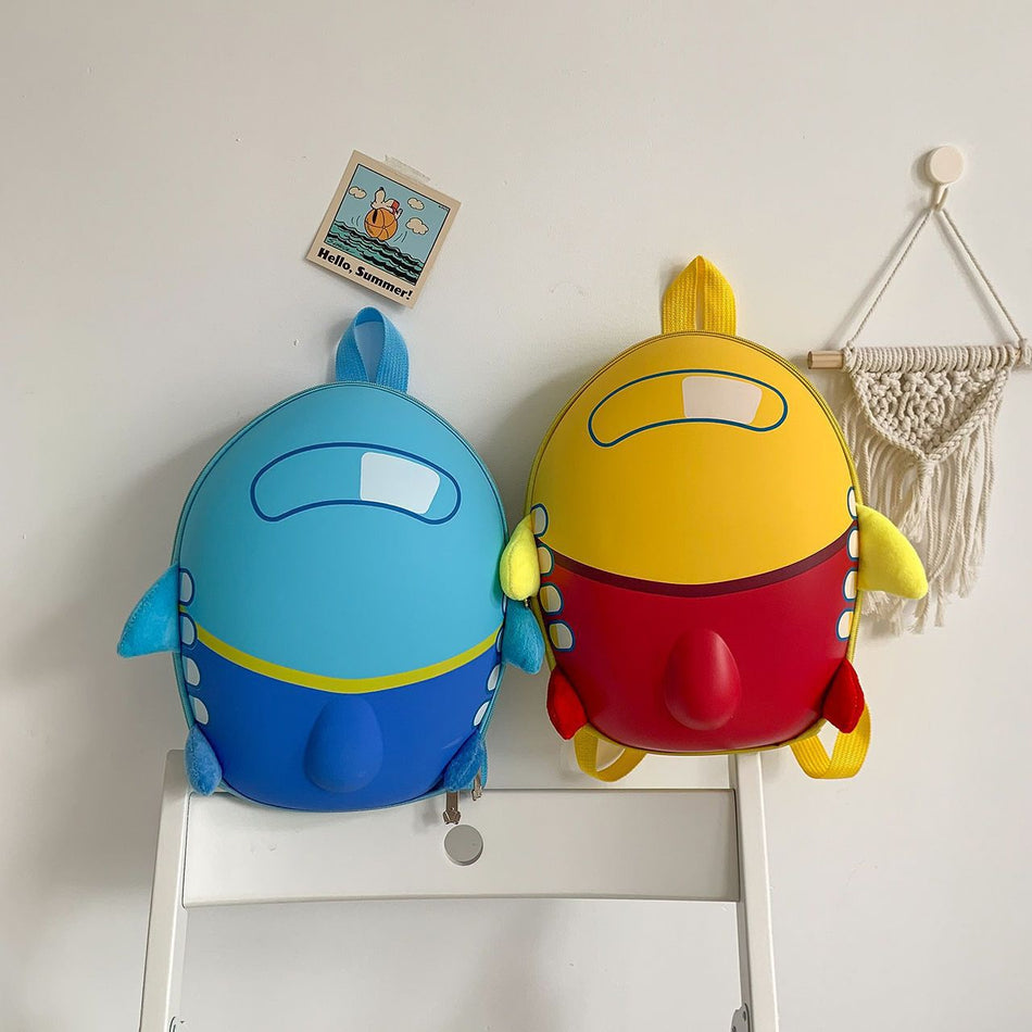 Cartoon Aircraft Eggshell Kids Kindergarten Backpack