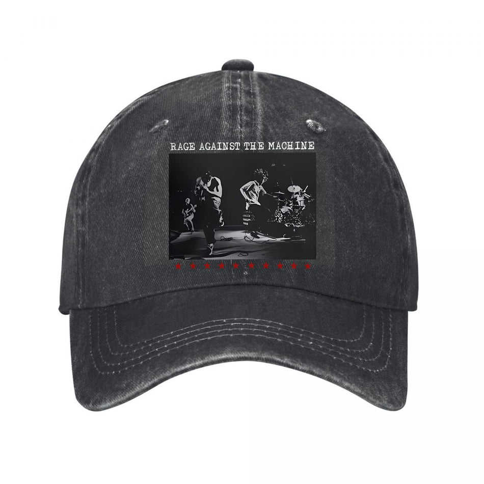 Rage Against The Machine Live Band Washed Baseball Cap