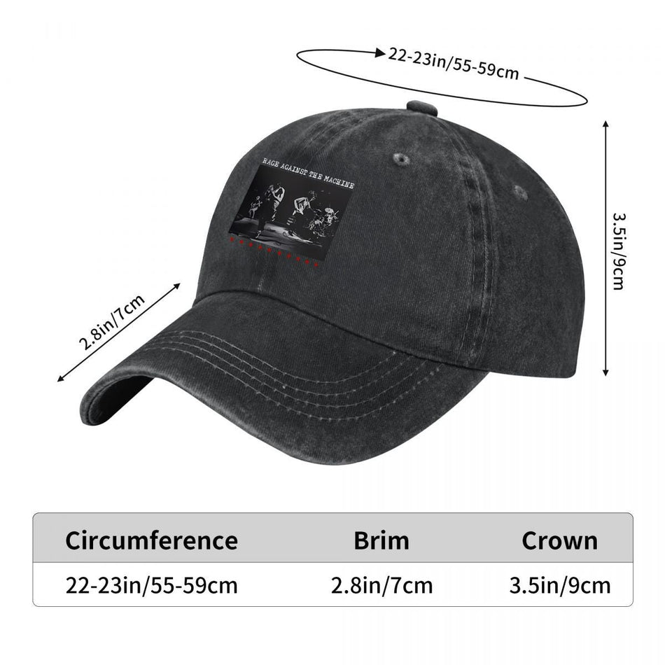 Rage Against The Machine Live Band Washed Baseball Cap
