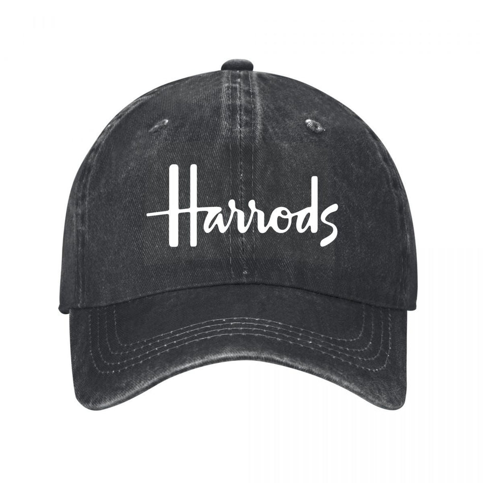Harrods Luxury Brand Iconic Retailer Washed Baseball Cap