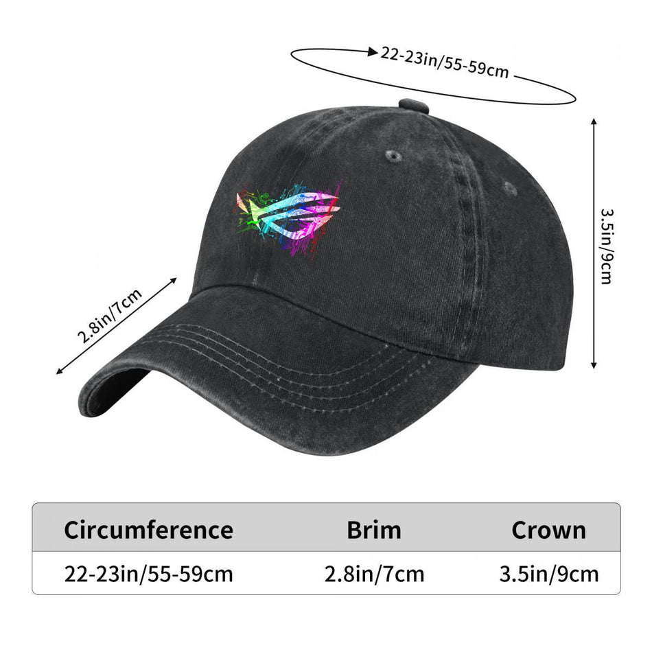 ASUS Rainbow Circuit Board Tech Graphic Washed Baseball Cap