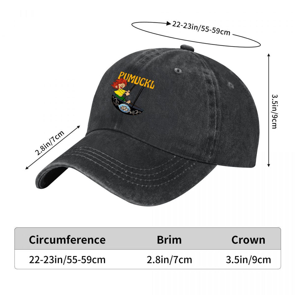 Pumuckl Cartoon Swing Illustration Unisex Casual Baseball Cap