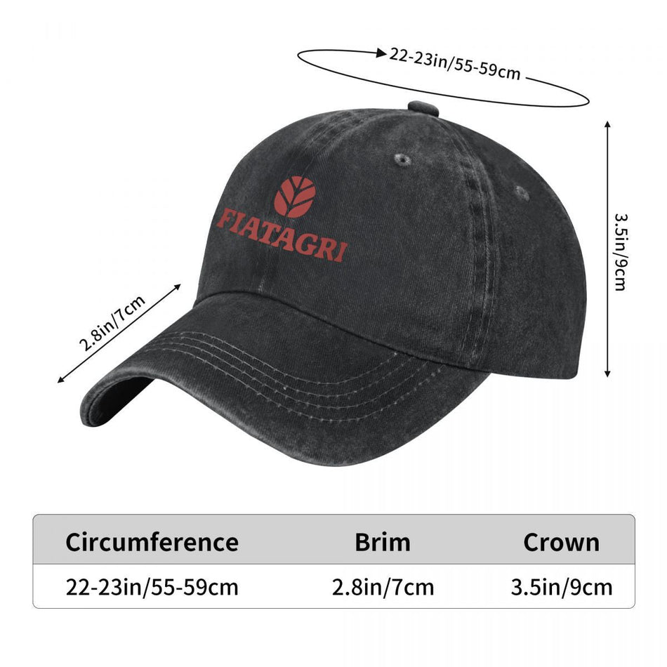 Fiatagri Logo Red Emblem Vintage Unisex Casual Baseball Cap