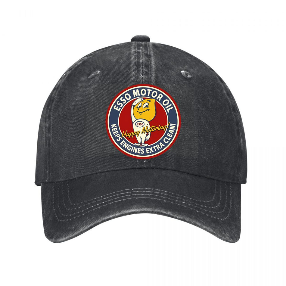 Esso Motor Oil Happy Motoring Mascot Unisex Casual Baseball Cap