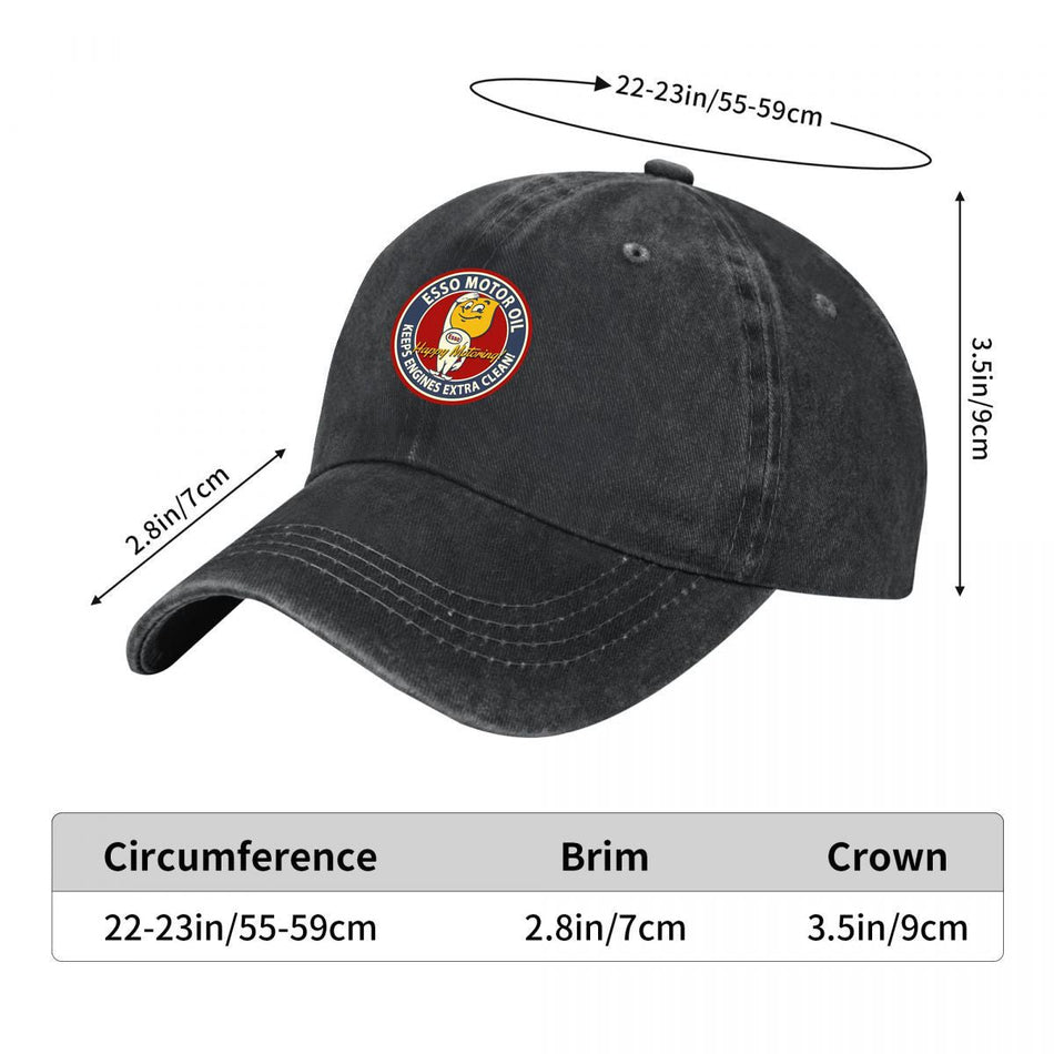 Esso Motor Oil Happy Motoring Mascot Unisex Casual Baseball Cap