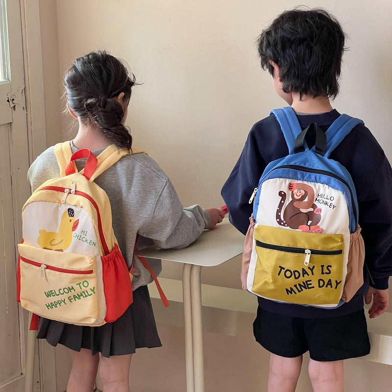 Lightweight Cartoon Kids Kindergarten Travel Backpack